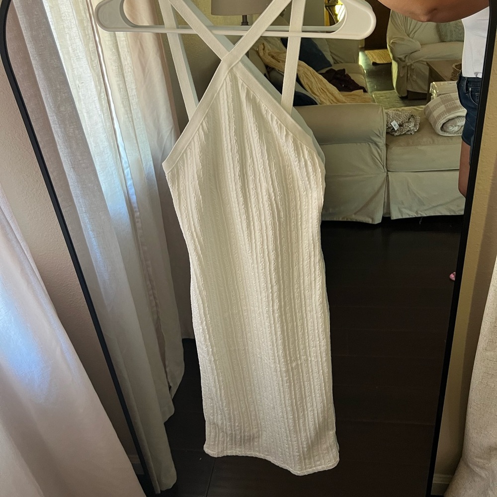 Zara white knit dress